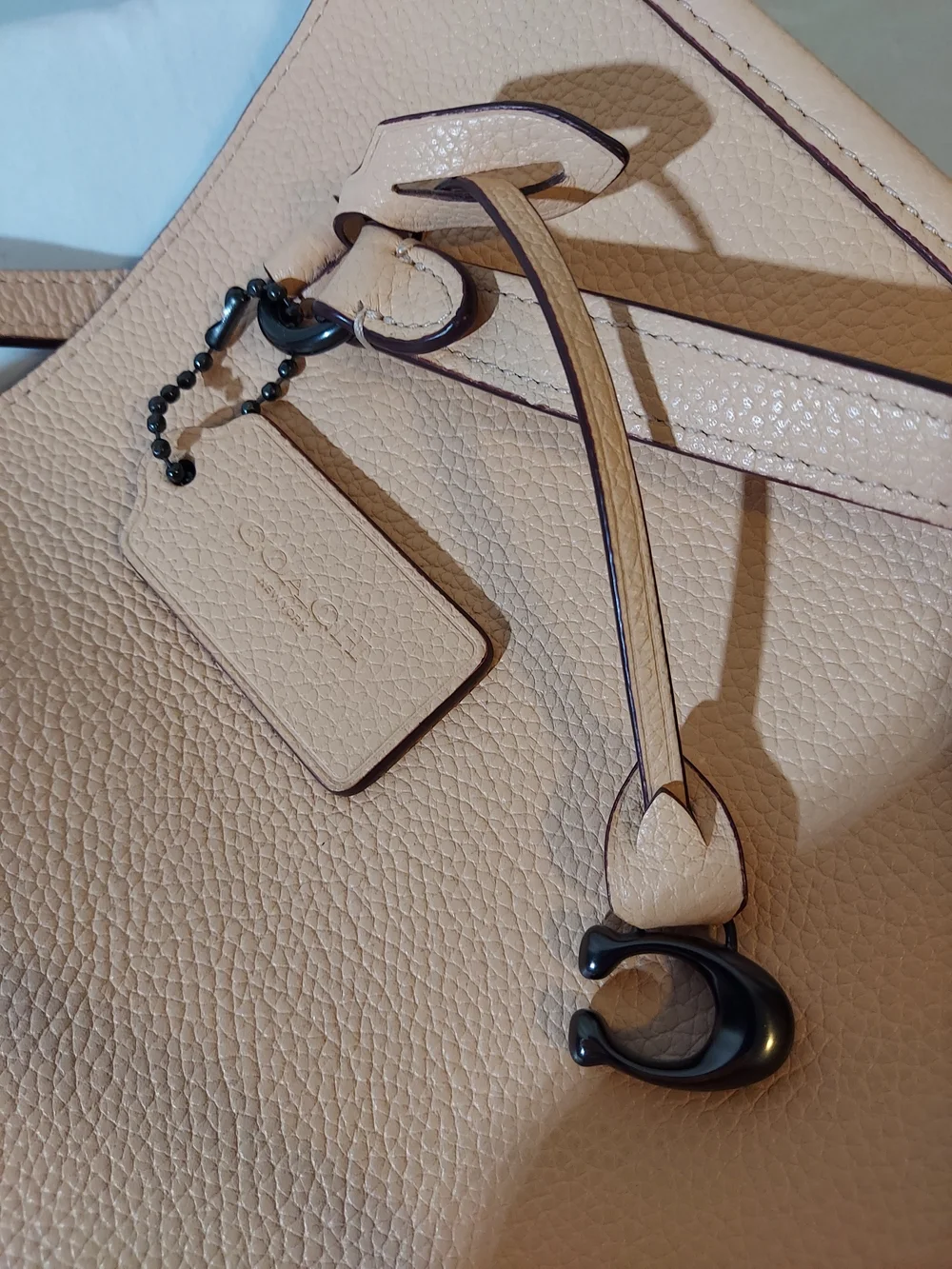 Coach Tyler Carryall Leather Tote Shoulder Bag Blush Pink Peach